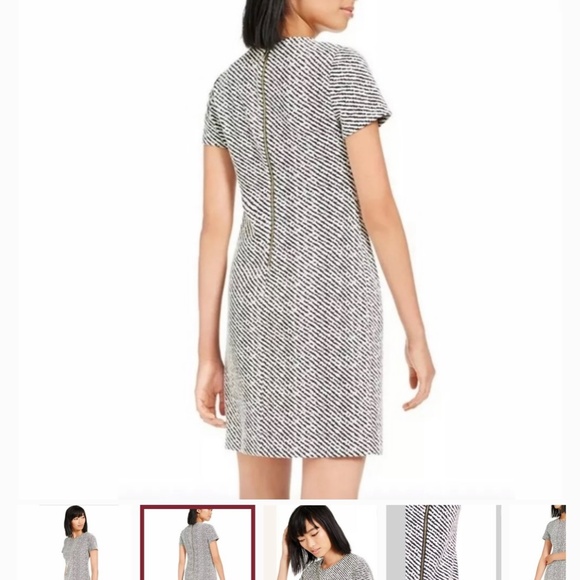 Calvin Klein Jacquard Pointe Knit Sheath Dress - Picture 3 of 4